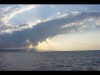 Mooie lucht vanaf de boot vanuit Kefalonia